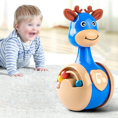 Fawn Sliding Tumbler with Cute Deer Design, Push-and-Crawl Toy, Safe for Months 1+