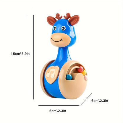 Fawn Sliding Tumbler with Cute Deer Design, Push-and-Crawl Toy, Safe for Months 1+