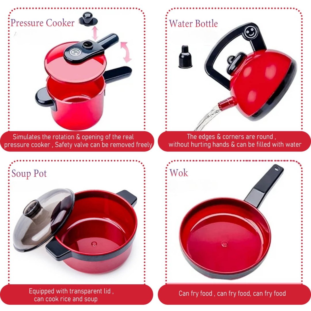 Fidelity Cooking Toys with Highly Simulated, Diverse Accessories, Suitable at Home or School, Safe for Ages 3+