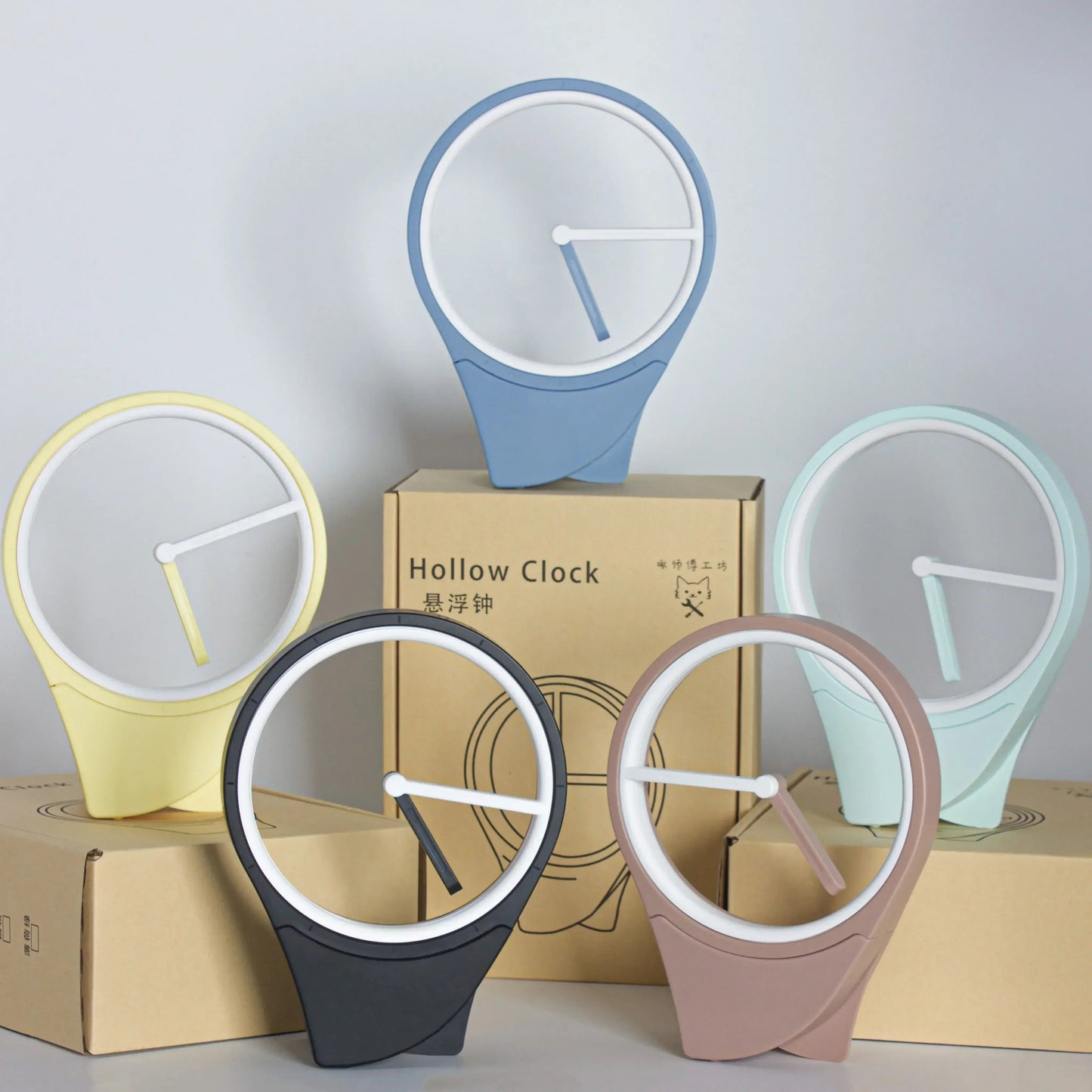 Floating LED Clock with Modern Design and USB Power – Unique Timepiece for Creative Interiors 4