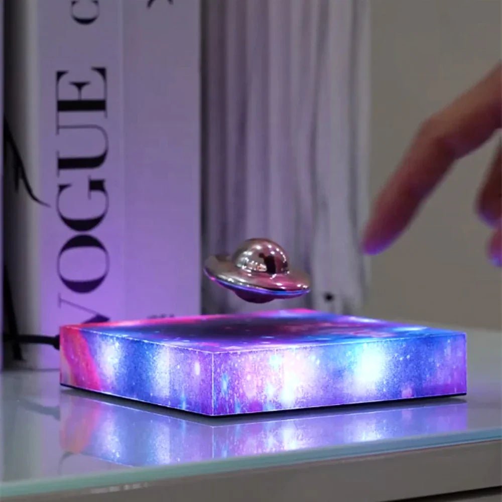 Floating Spaceship LED Night Light with Magnetic Levitation – Modern Home Decor for Soft Ambient Glow 2