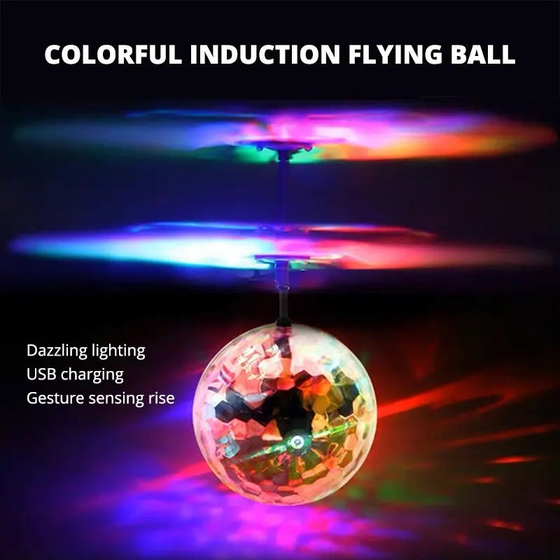 Flying orb ball with LED Light, Gesture Control and USB Rechargeable, Safe for Kids 14+