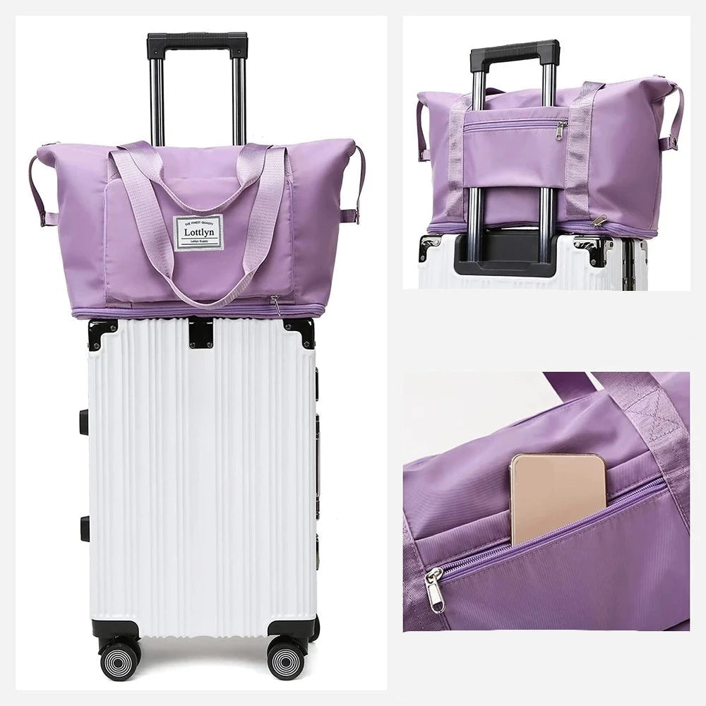 Collapsible Luggage Bag - Compact Portable with Multiple Pockets