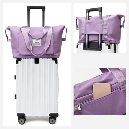 Collapsible Luggage Bag - Compact Portable with Multiple Pockets