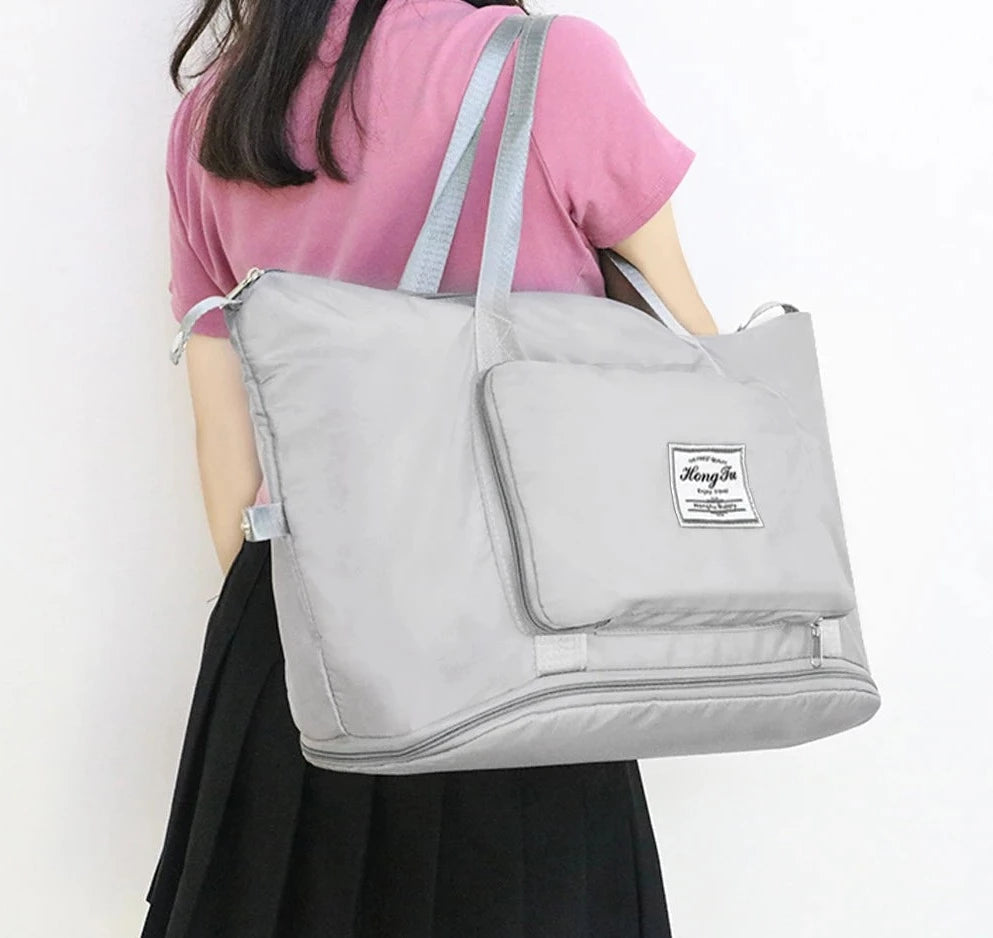 Collapsible Luggage Bag - Compact Portable with Multiple Pockets