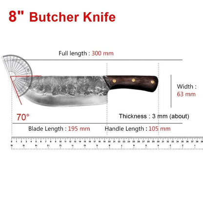 Forged Stainless Steel Cleaver Knife for Meat Cutting