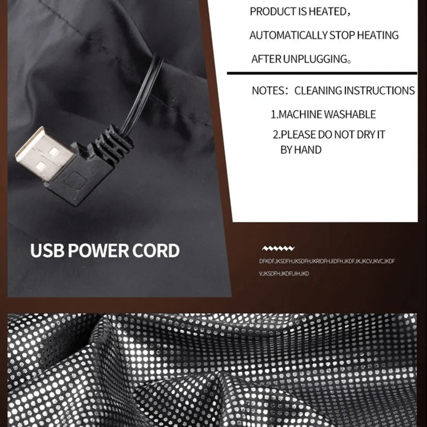 Warm USB Heated Jacket for Men and Women