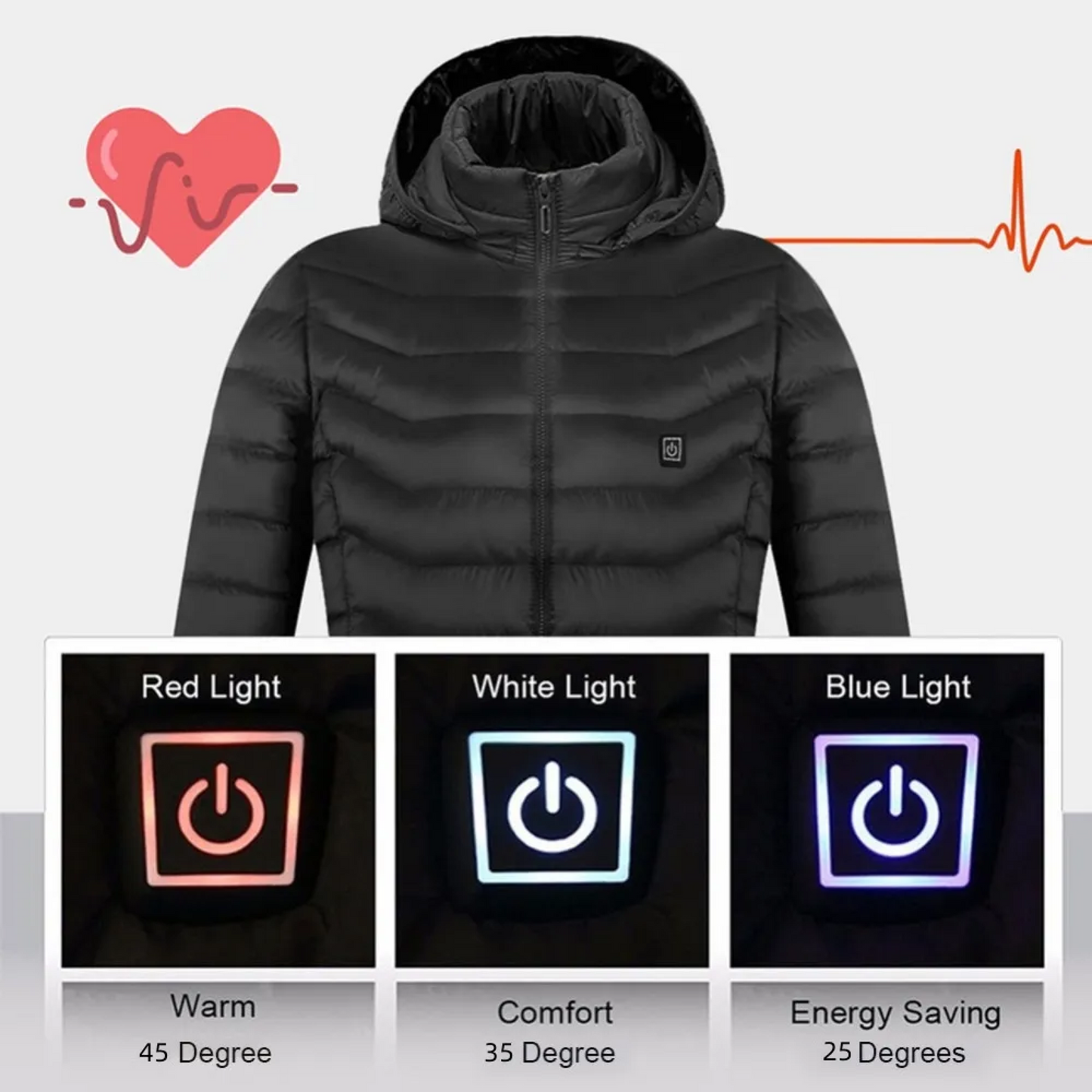 Warm Thermal Heated Fleece Jacket for Men and Women