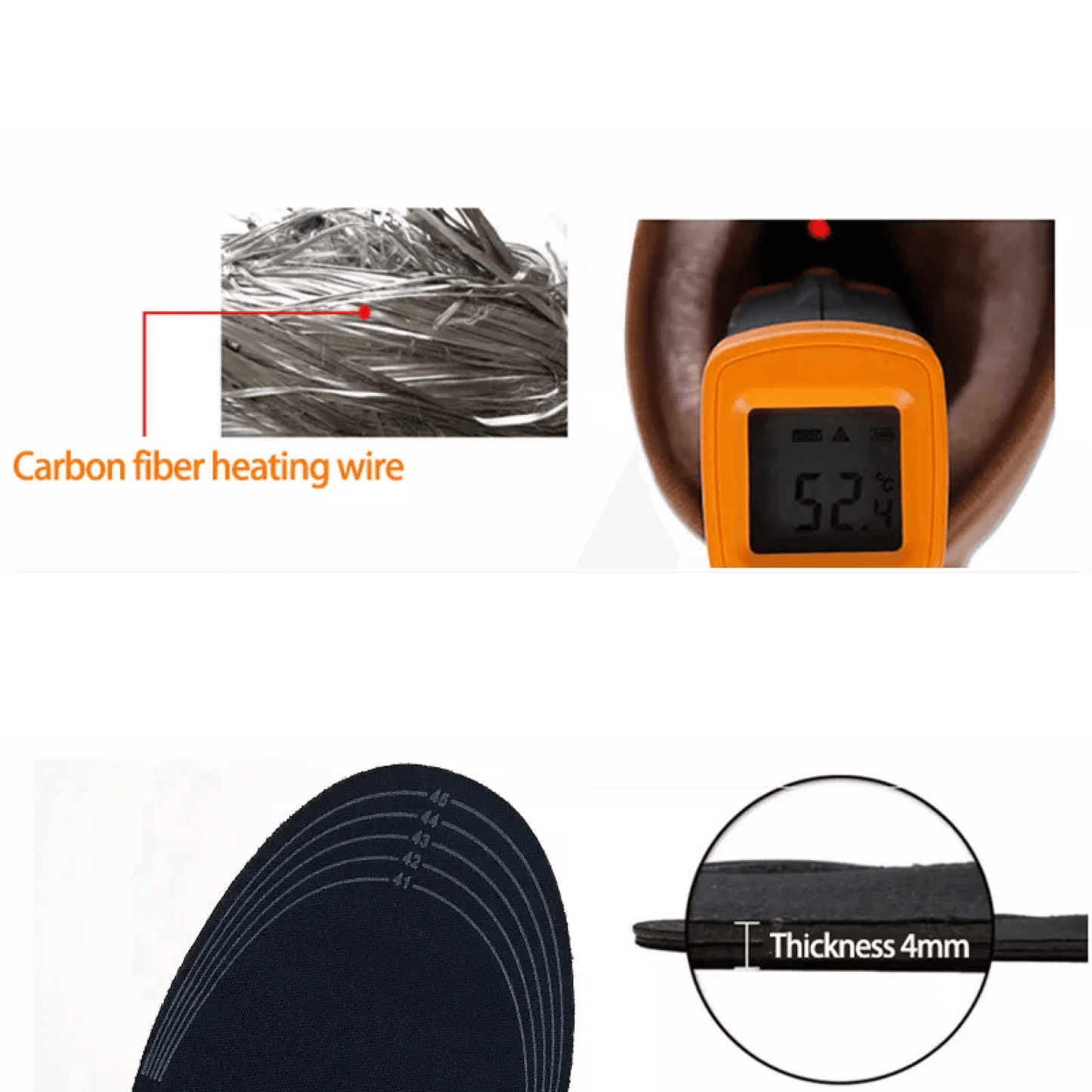 Warm Rechargeable Shoe Insoles for Cold Feet