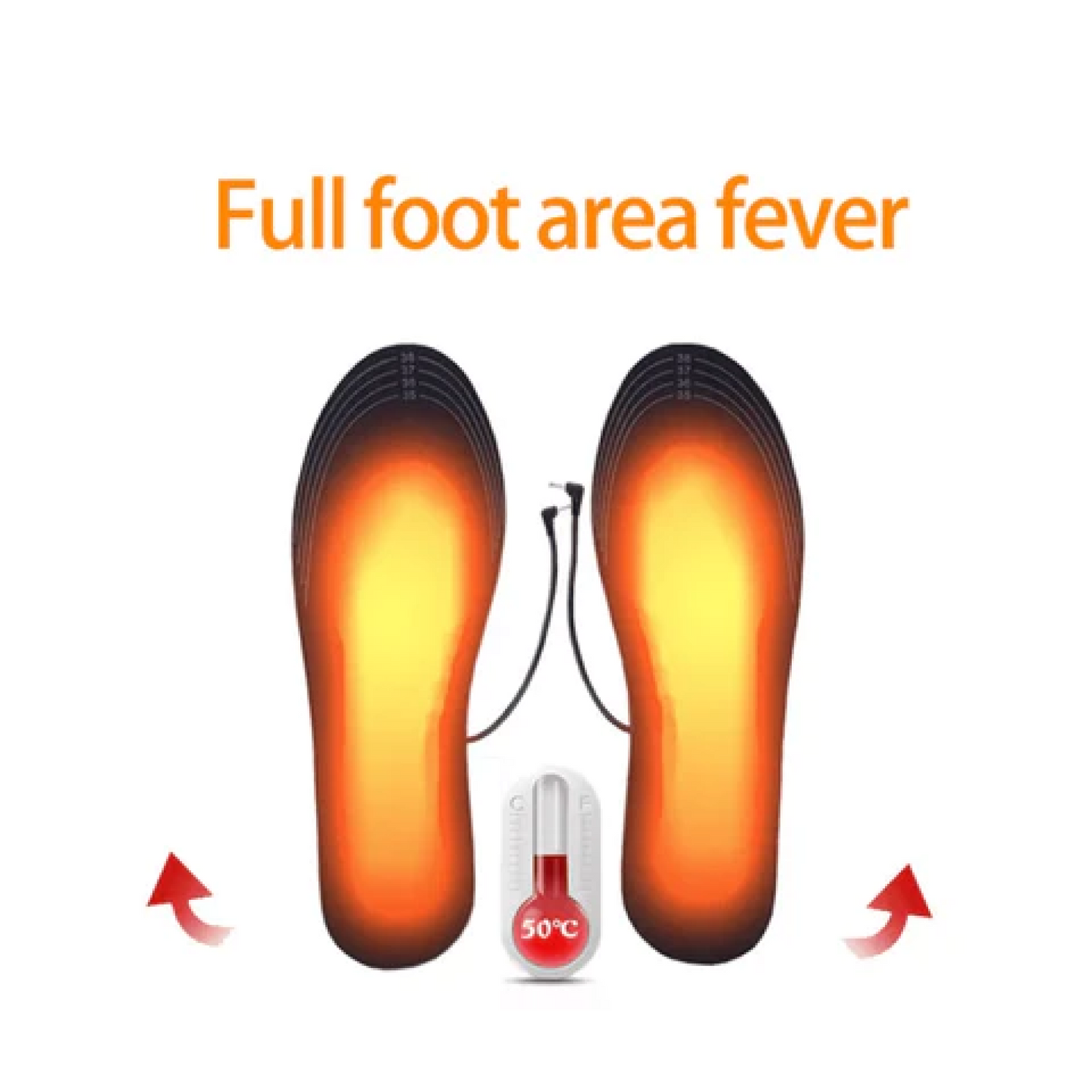 Warm Rechargeable Shoe Insoles for Cold Feet