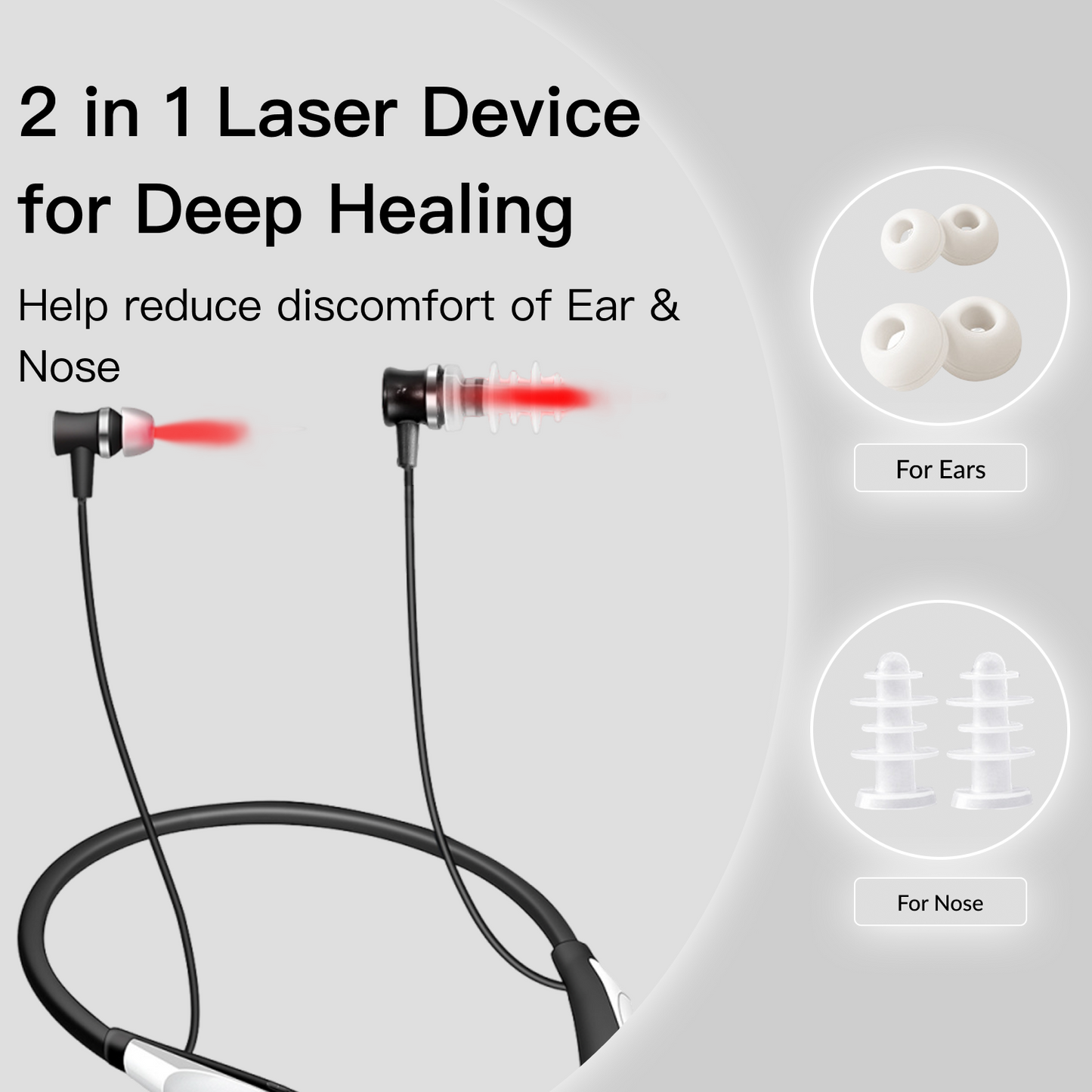 Compact Dual Ear Nose Laser Therapy Device