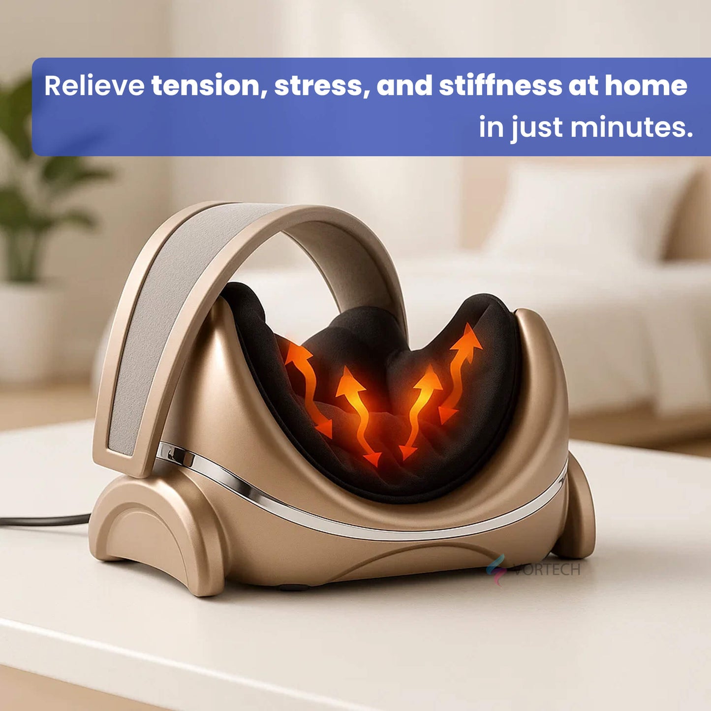 Compact Electric Neck Massager for Pain Relief