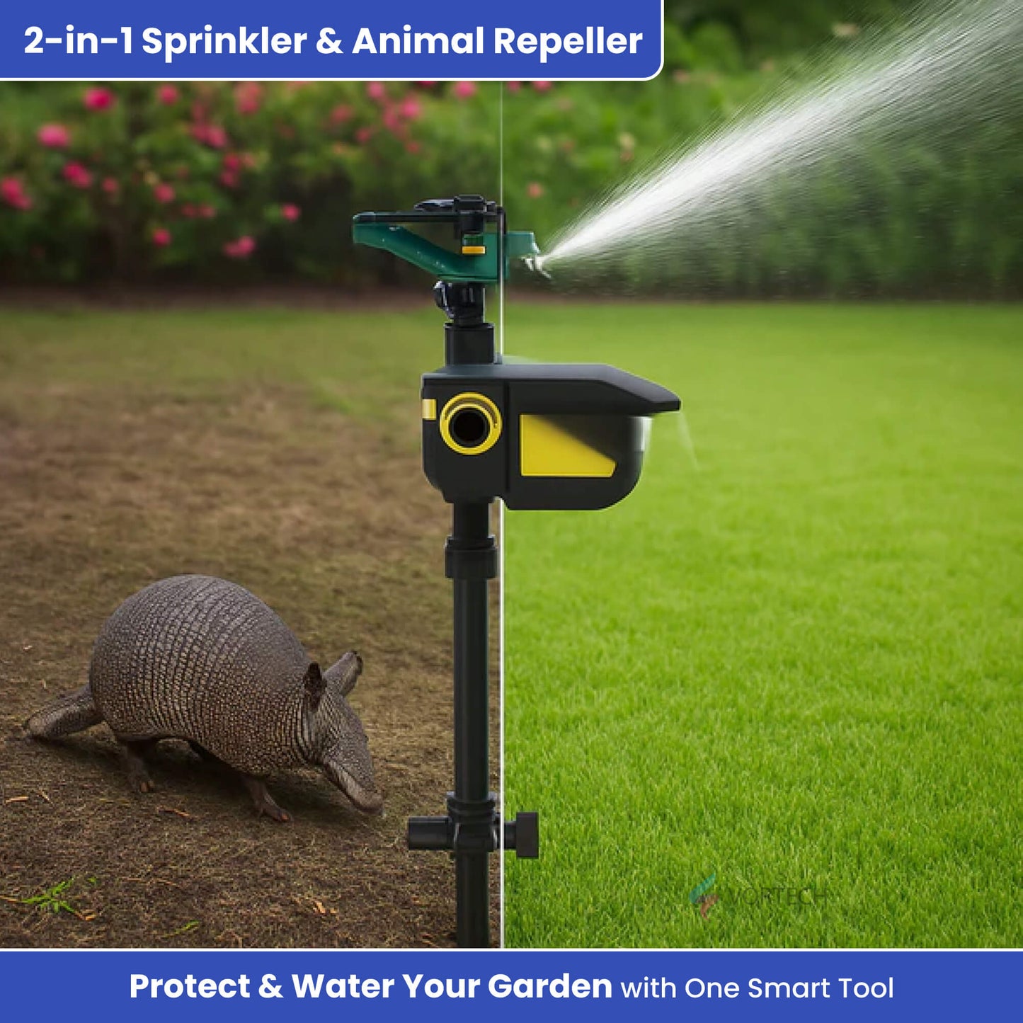 Automatic Outdoor Sprinkler with Pest Repellent Sensor