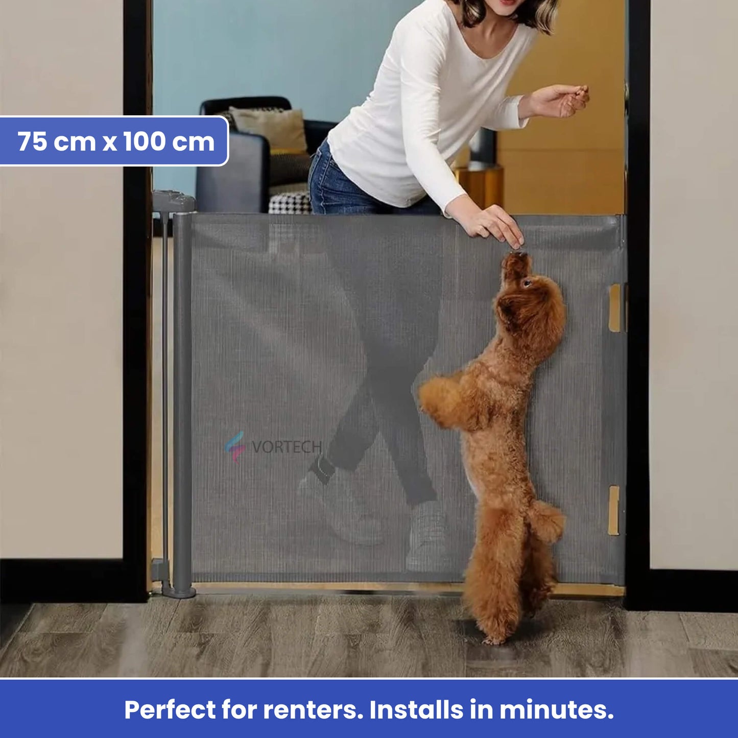Easy Install Baby Pet Gate for Doors and Stairs