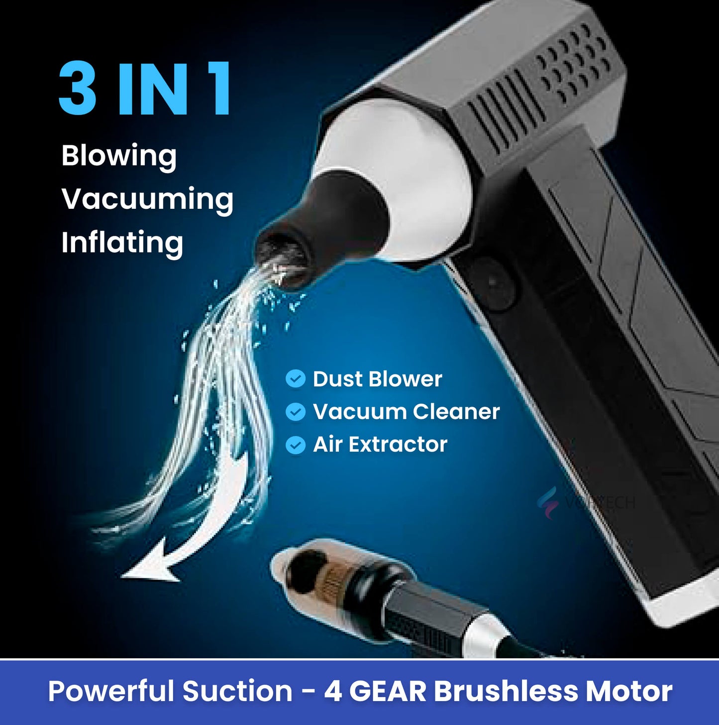 Compact Cordless Auto Vacuum Cleaner