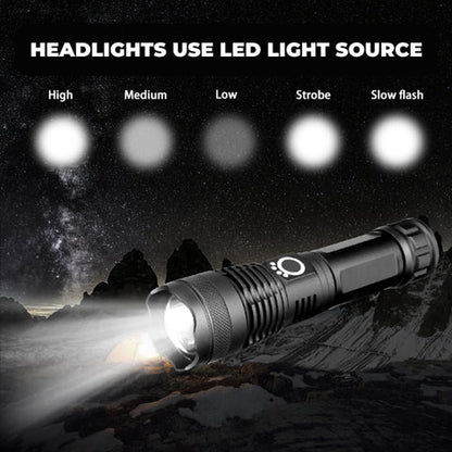 Bright Rechargeable LED Flashlight for Camping Outdoors