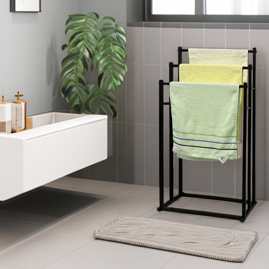 Stainless Steel Free Standing Towel Holder - Pexav
