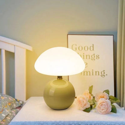 Glarefusion French Cream Mushroom Lamp