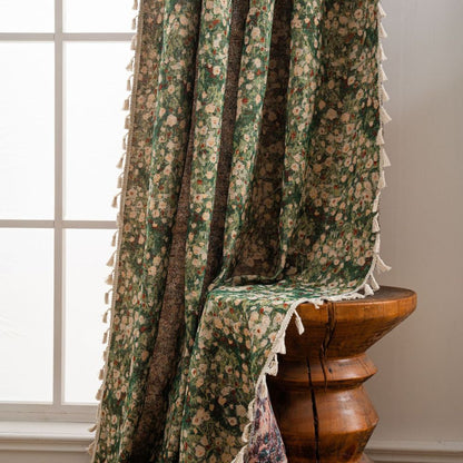 Classic Elegant Flower Print Drapes