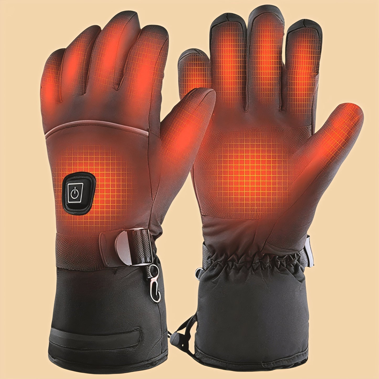 Warm Touch Rechargeable Ski Gloves for Cold Weather - Pexav