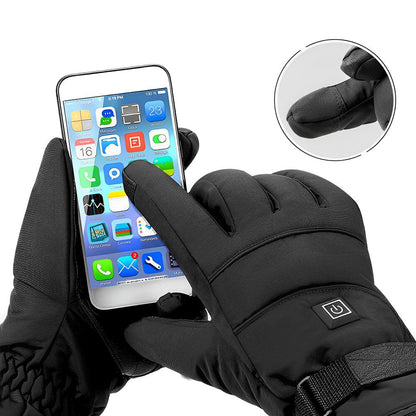 Warm Touch Rechargeable Ski Gloves for Cold Weather