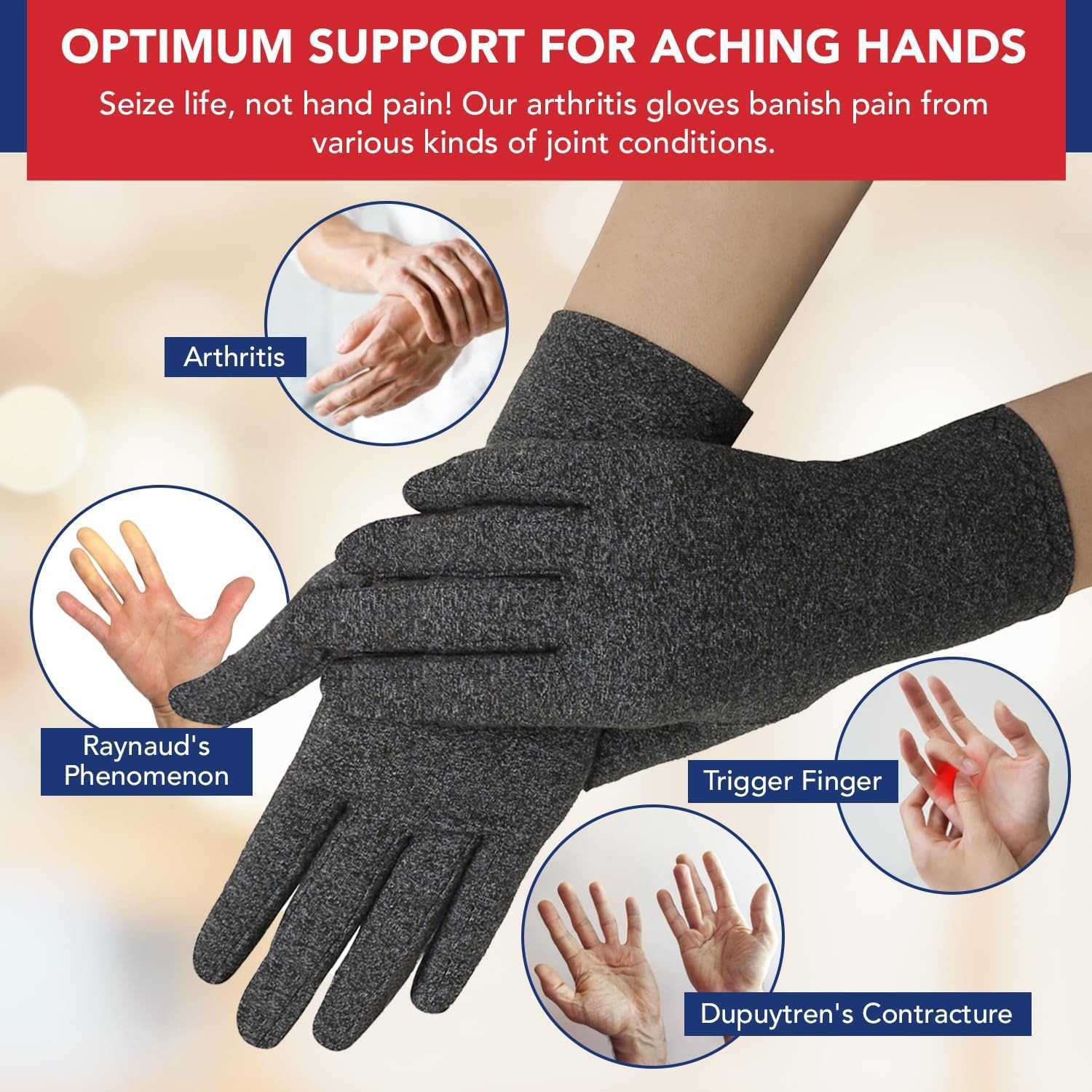 Full-Finger Arthritis Compression Gloves for Enhanced Joint Support
