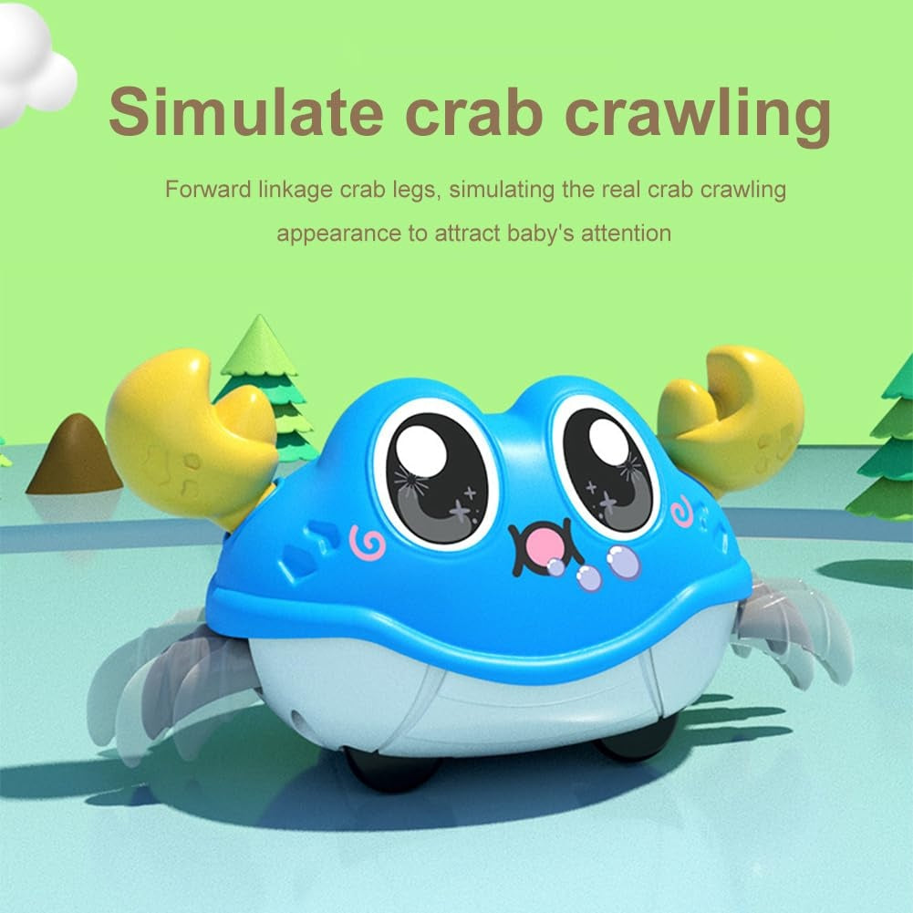 Fun Moving Crab Toy for Active Play, Double Loop Running, Crawling Game, Safe for 6 Months+
