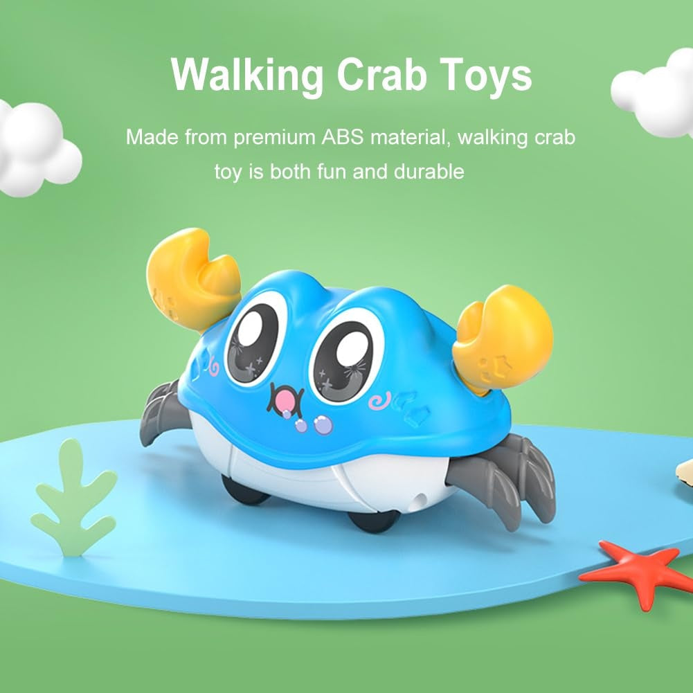 Fun Moving Crab Toy for Active Play, Double Loop Running, Crawling Game, Safe for 6 Months+