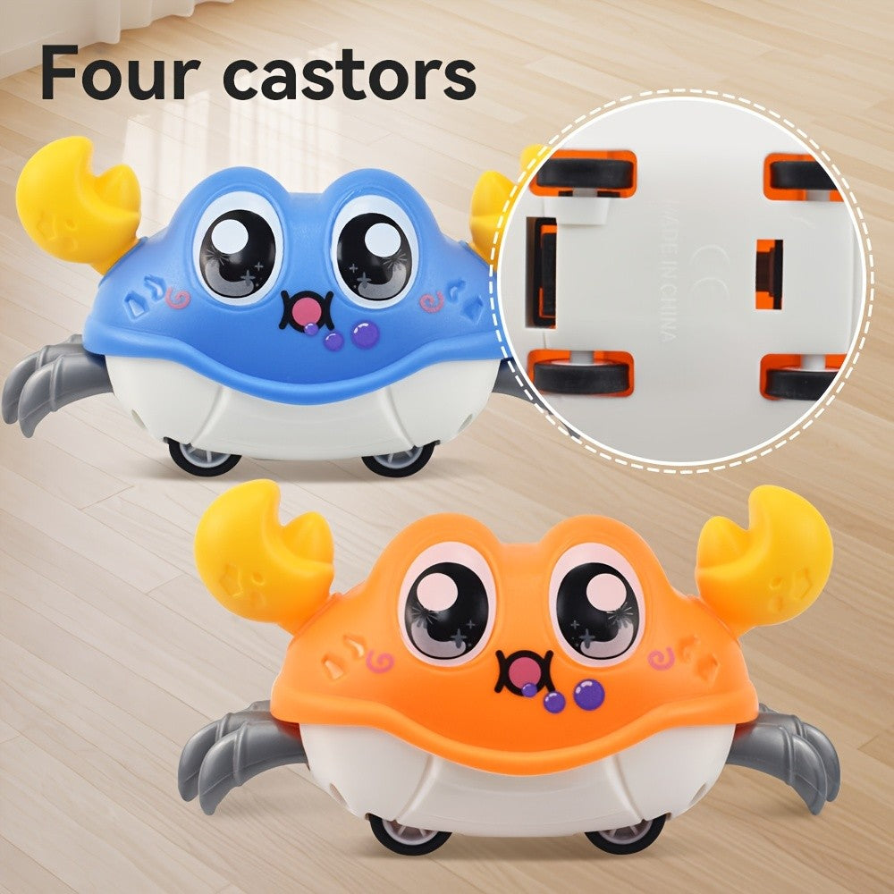 Fun Moving Crab Toy for Active Play, Double Loop Running, Crawling Game, Safe for 6 Months+