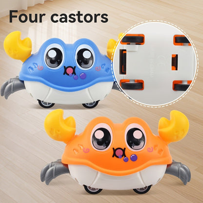 Fun Moving Crab Toy for Active Play, Double Loop Running, Crawling Game, Safe for 6 Months+