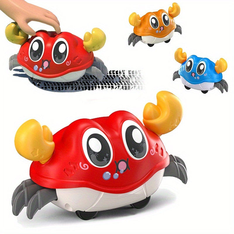 Fun Moving Crab Toy for Active Play, Double Loop Running, Crawling Game, Safe for 6 Months+