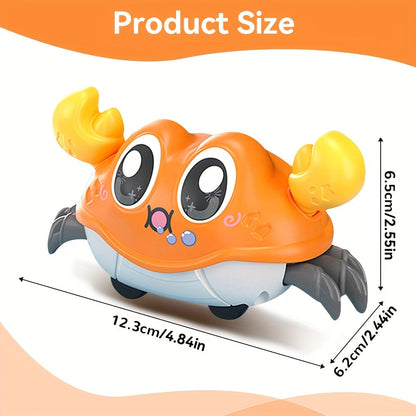 Fun Moving Crab Toy for Active Play, Double Loop Running, Crawling Game, Safe for 6 Months+