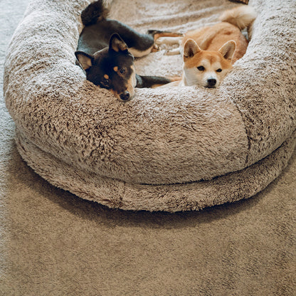 Extra Large Plush Pet Oval Bed for Humans Dogs