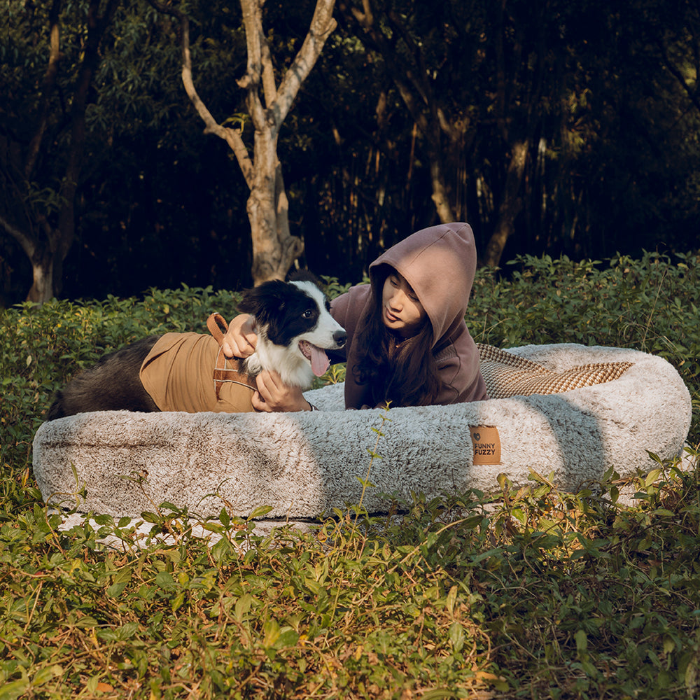 Extra Large Plush Pet Oval Bed for Humans Dogs