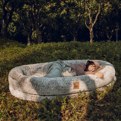 Extra Large Plush Pet Oval Bed for Humans Dogs
