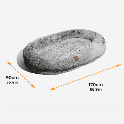 Extra Large Plush Pet Oval Bed for Humans Dogs