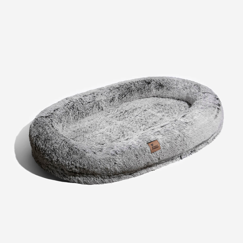 Extra Large Plush Pet Oval Bed for Humans Dogs