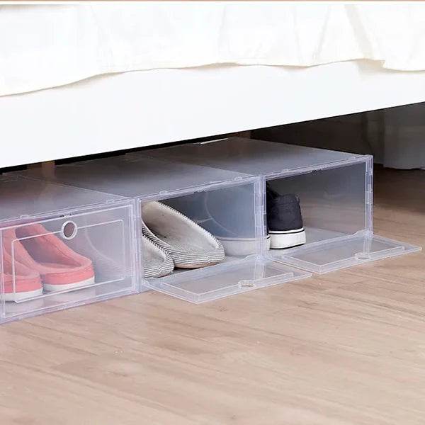 Transparent Stackable Shoe Storage Containers
