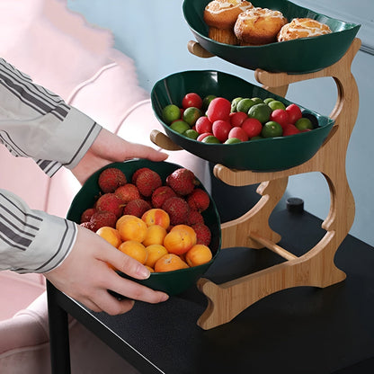 Tiered Wooden Fresh Fruit Basket