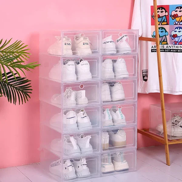Transparent Stackable Shoe Storage Containers