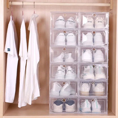 Transparent Stackable Shoe Storage Containers