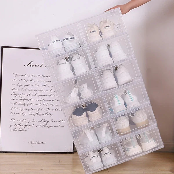Transparent Stackable Shoe Storage Containers