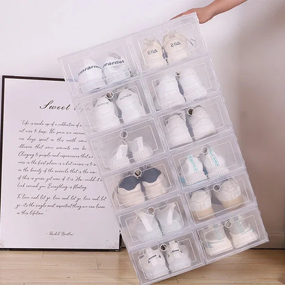 Transparent Stackable Shoe Storage Containers