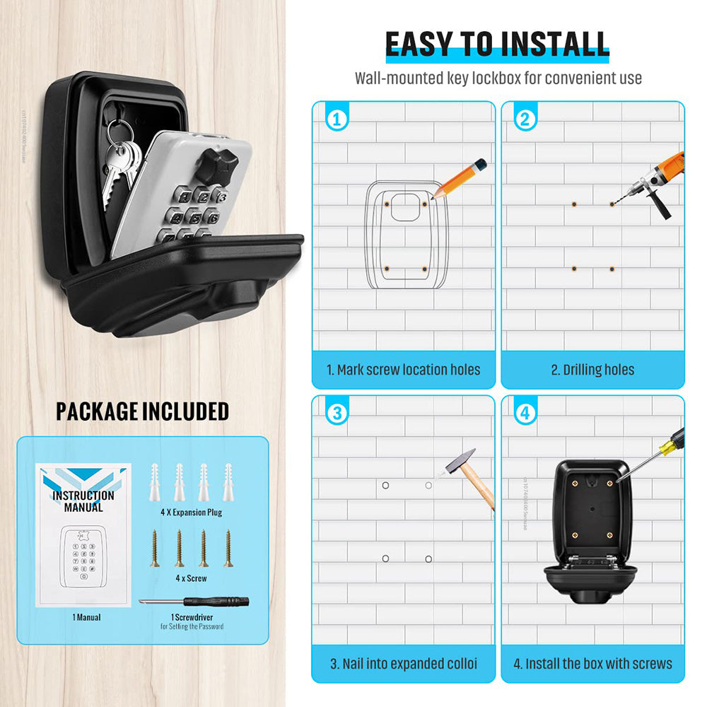 Secure Locking Key Storage Box