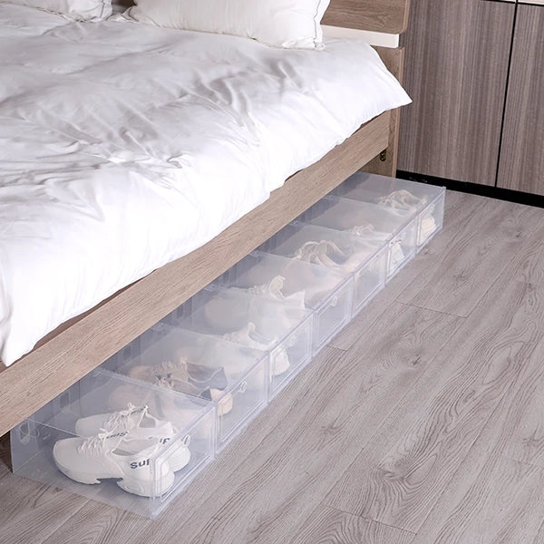 Transparent Stackable Shoe Storage Containers