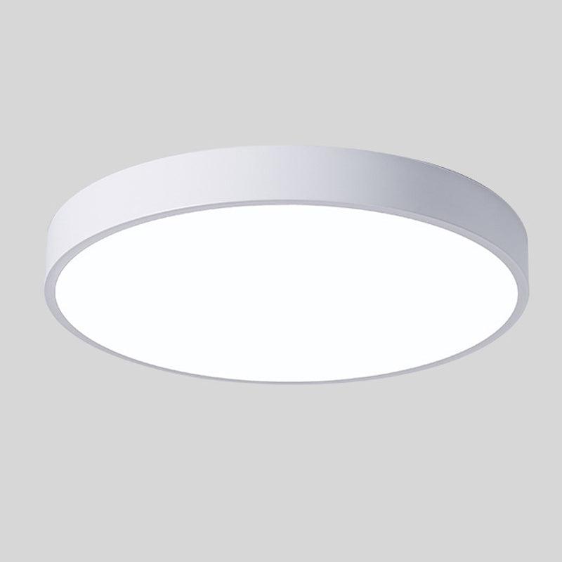 Simple White LED Ceiling Fixture Flush Mount Light