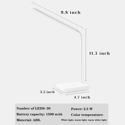 Adjustable LED Desk Lamp with USB Charging and Color Change
