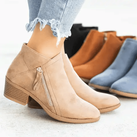 Comfortable Women's Leather Ankle Boots