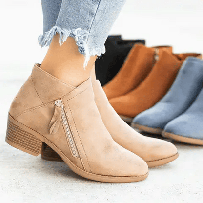 Comfortable Women's Leather Ankle Boots