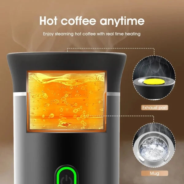 Compact 3-in-1 Portable Coffee Maker with Capsules